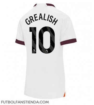 Manchester City Jack Grealish #10 Segunda Equipación Mujer 2023-24 Manga Corta